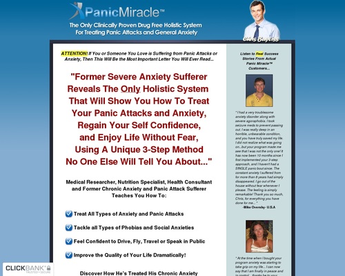 Panic Miracle™ – OFFICIAL WEBSITE – Stop Panic Attacks and Anxiety Holistically – Health & Fitness