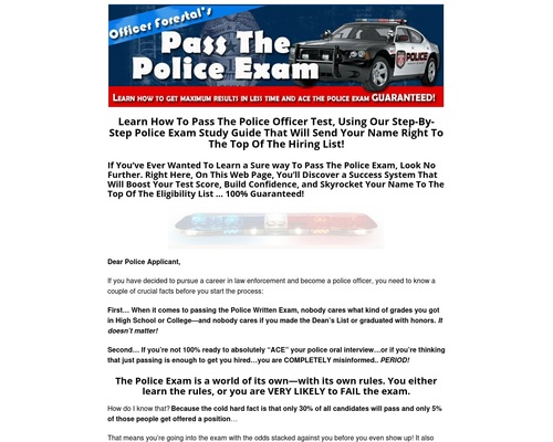 $$$$Police Exam  Guide – How to pass the police test$$$ – Health & Fitness