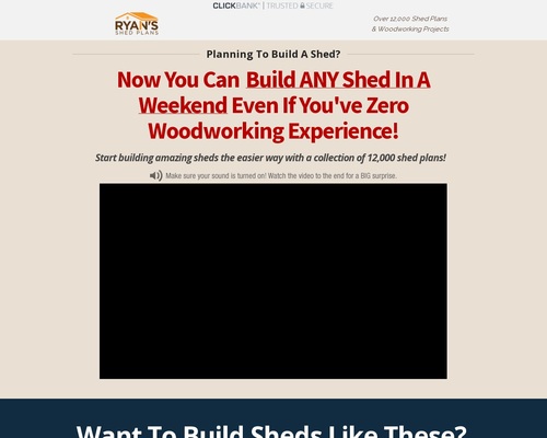 My Shed Plans *Top Aff Makes $50k/month!* ~9% Conversions – Health & Fitness