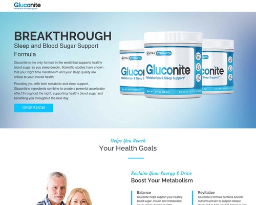 Gluconite – Ground-breaking Blood Sugar and Sleep Support – Health & Fitness