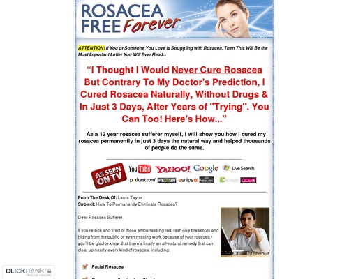 Rosacea Free Forever – How to Cure Rosacea Easily, Naturally and Forever – Health & Fitness