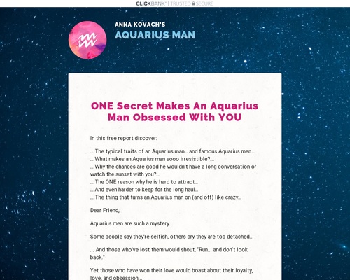 Aquarius Man Secrets: Starving Crowd LOVES This Astro-Dating Offer – Health & Fitness