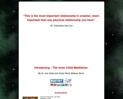 Dr. Joe Vitale’s Inner Child Meditation – Health & Fitness
