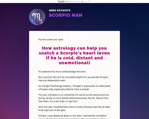 Scorpio Man Secrets: Starving Crowd LOVES This Astro-Dating Offer – Health & Fitness