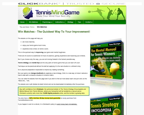 Win More Matches With Ebooks From TennisMindGame.com – Health & Fitness