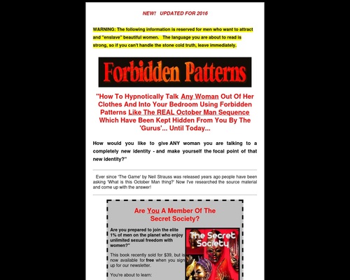 Forbidden Patterns – The October Man Sequence and more! – Health & Fitness