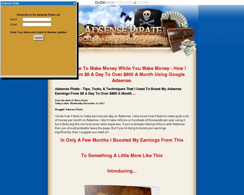 Adsense Pirate – From $8 A Day To $800+ A Month – Health & Fitness