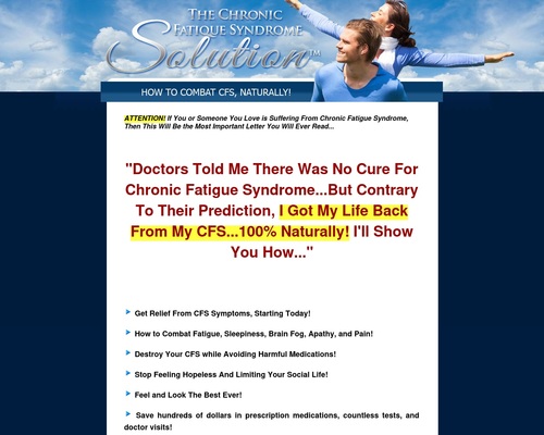 The Chronic Fatigue Syndrome Solution™ – Free Yourself From CFS, Naturally! – Health & Fitness