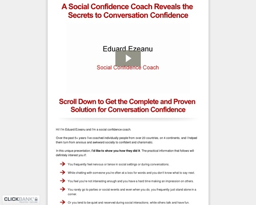 Conversation Confidence | Social Confidence Secrets – Health & Fitness