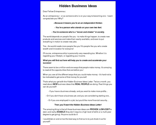 Hidden Business Ideas – Health & Fitness