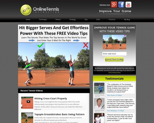 Online Tennis Instruction Home – Online Tennis Instruction – Learn How To Play Your Best Tennis, Free Tennis Tips – Health & Fitness