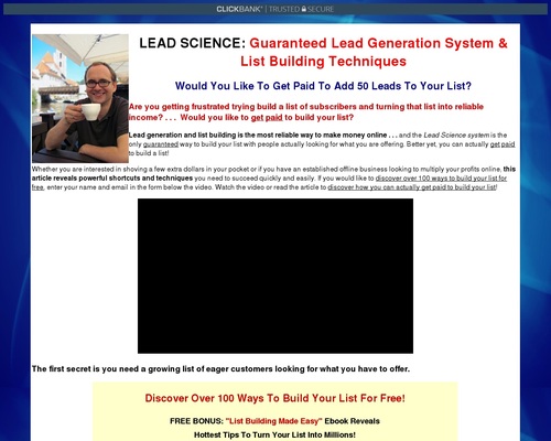Lead Science Generation System – The only Guaranteed list building system – Health & Fitness