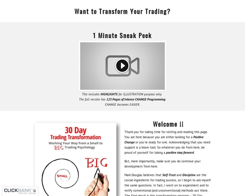 Trading Transformation — 30 Day Trading Transformation – Health & Fitness