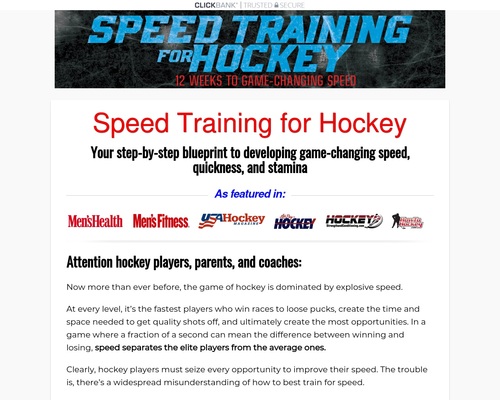 Speed Training for Hockey – Health & Fitness