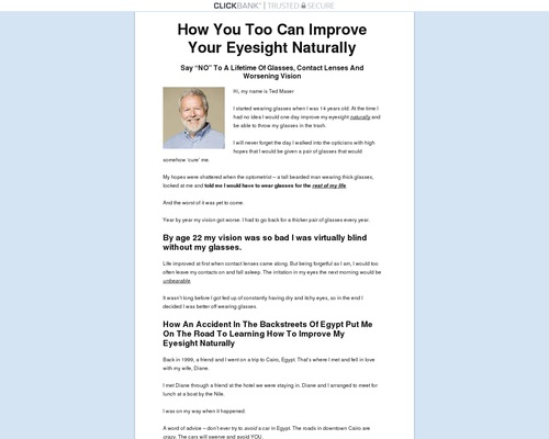 How To Improve Eyesight Naturally – Clickbank – How To Improve Eyesight Naturally – Health & Fitness