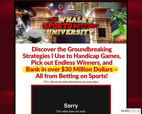 The Whale’s Sports Betting University – Weekly Recurring Membership! – Health & Fitness