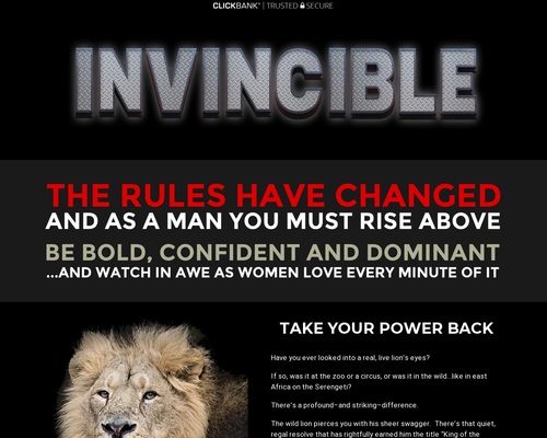 Invincible | Bold, Confident And Dominant | Scot McKay | CB – Deserve What You Want Landing – Health & Fitness